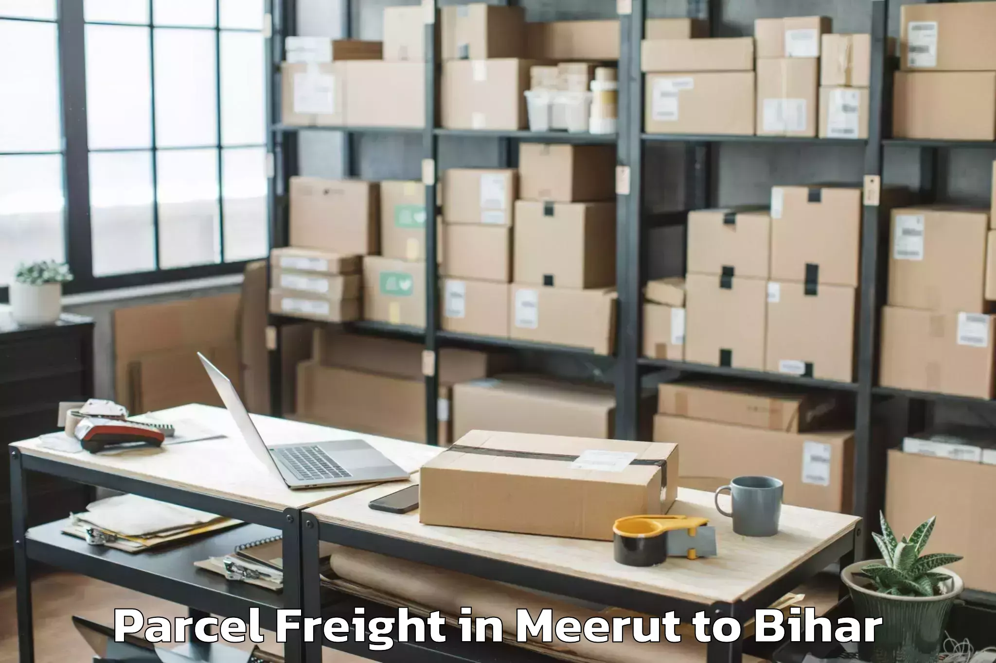 Easy Meerut to Sugauli Parcel Freight Booking